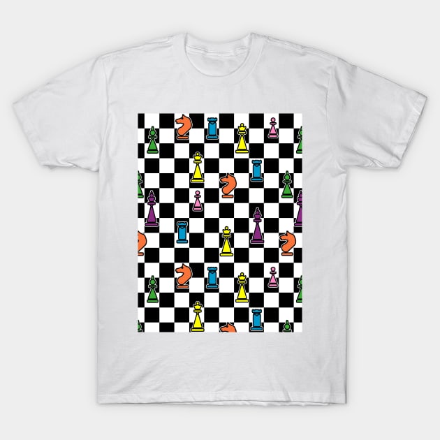 Colorful Chess T-Shirt by okpinsArtDesign